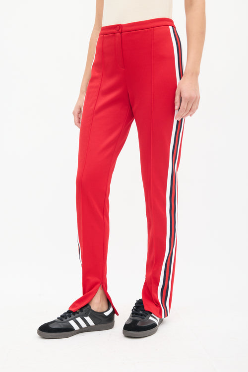 Gucci Red 
Multicolour Striped Slim Trouser