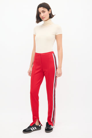 Gucci Red 
Multicolour Striped Slim Trouser