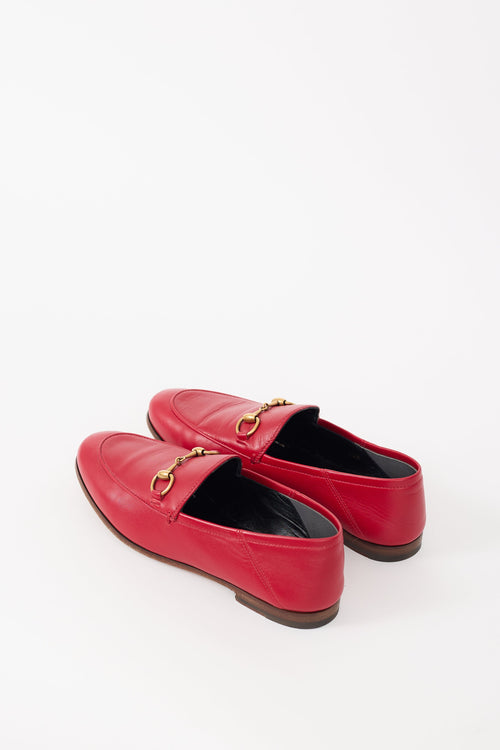 Gucci Red Leather Brixton Loafer