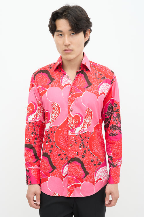 Gucci SS 1999 Pink 
Multicolour Floral Shirt