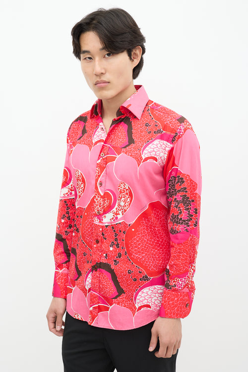 Gucci SS 1999 Pink 
Multicolour Floral Shirt