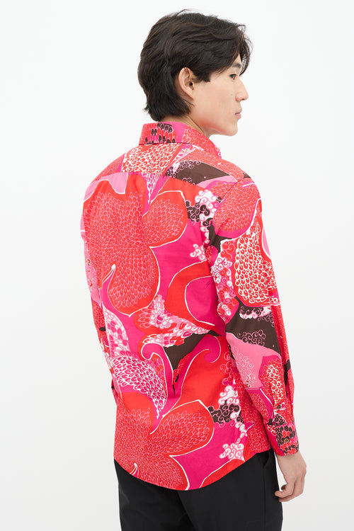 Gucci SS 1999 Pink 
Multicolour Floral Shirt