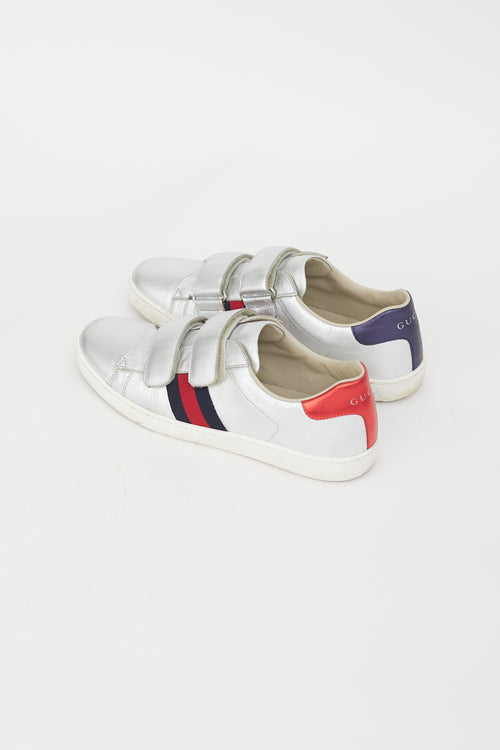 Gucci Silver Ace Velcro Sneaker