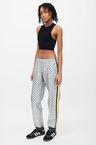 Gucci Silver Holographic GG Monogram Track Pant