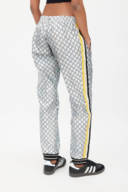 Gucci Silver Holographic GG Monogram Track Pant