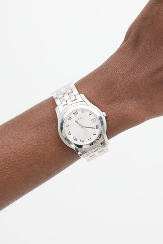 Gucci Silver Stainless Steel 5500 M Watch