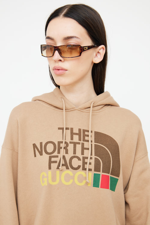 Brown Logo Hoodie Gucci