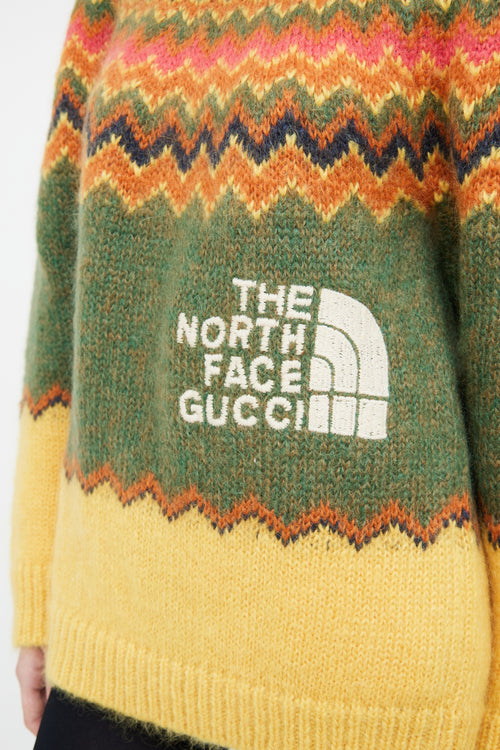 Gucci Green 
Yellow Knit Sweater