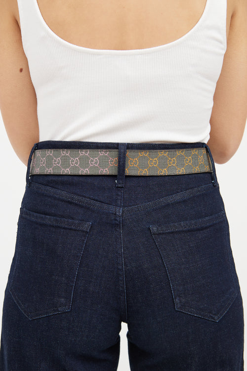 Gucci Beige 
Multi Gradient Guccisma Belt