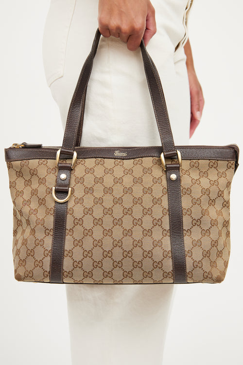 Gucci Brown GG Monogram Abbey Medium Bag