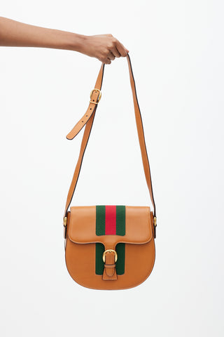 Gucci Vintage Brown Leather Sherry Line Bag