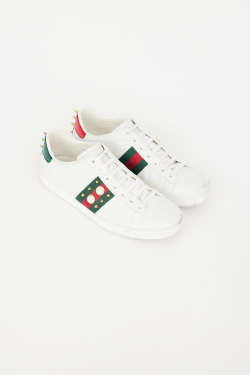 Gucci White 
Green Ace Sneaker