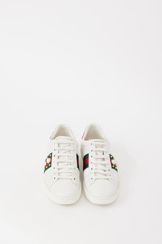 Gucci White 
Multicolour Leather Ace Studded Sneaker