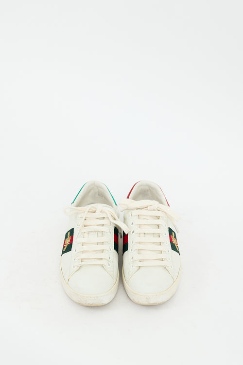 Gucci White 
Multicolour Leather Ace Sneaker