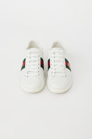 Gucci White 
Multi Leather Ace Bee Sneaker