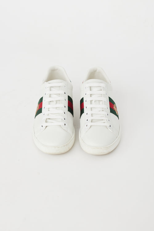 Gucci White 
Multi Leather Ace Bee Sneaker