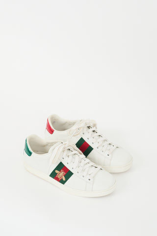 Gucci White 
Multi Leather Ace Sneaker