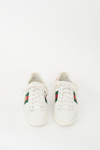 Gucci White 
Multi Leather Ace Sneaker