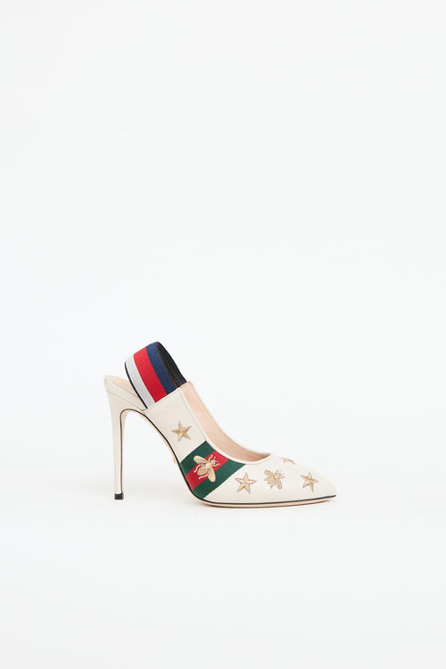 Gucci Webbed Sylvie Pump