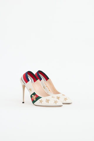 Gucci Webbed Sylvie Pump