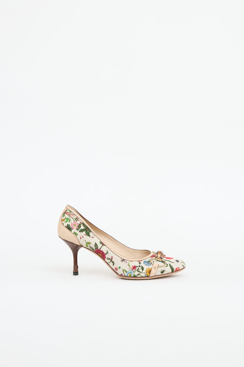 Gucci Flora Print Pump