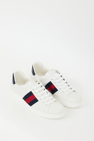 Gucci White 
Multicolour Leather Ace Sneaker