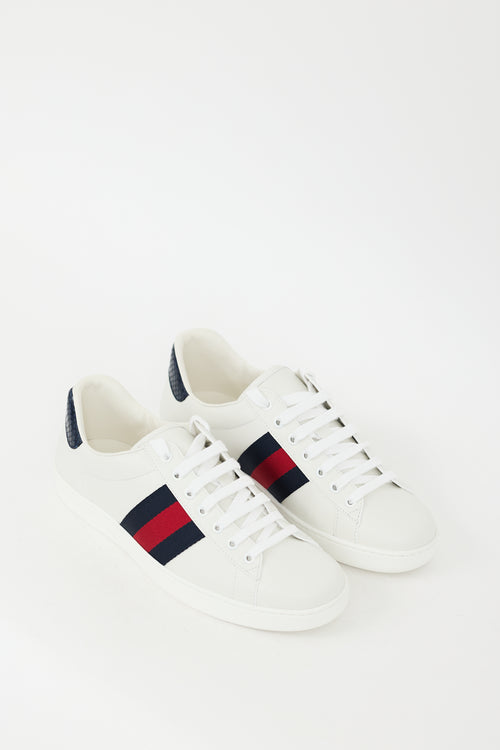 Gucci White 
Multicolour Leather Ace Sneaker