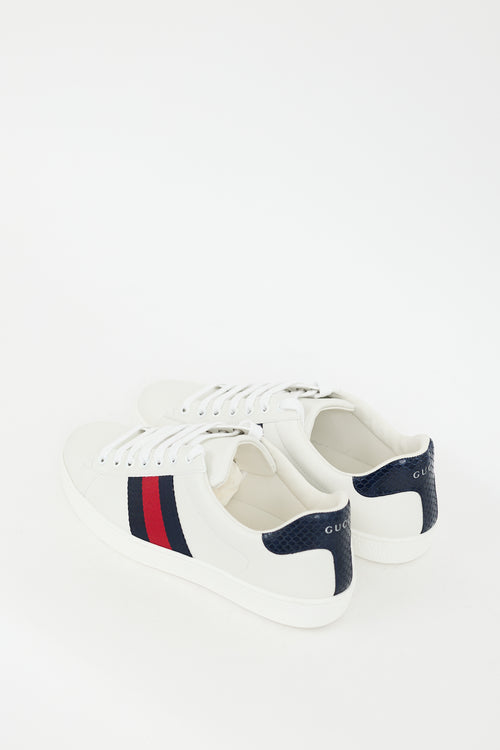 Gucci White 
Multicolour Leather Ace Sneaker