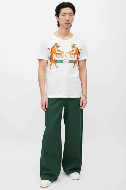 Gucci White 
Multicolour Logo T-Shirt