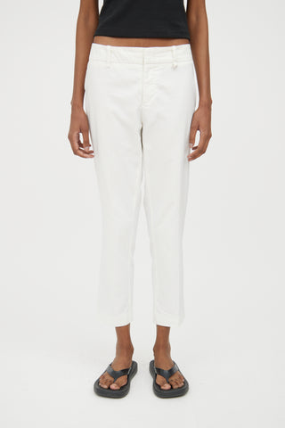 Gucci White Cropped Pant