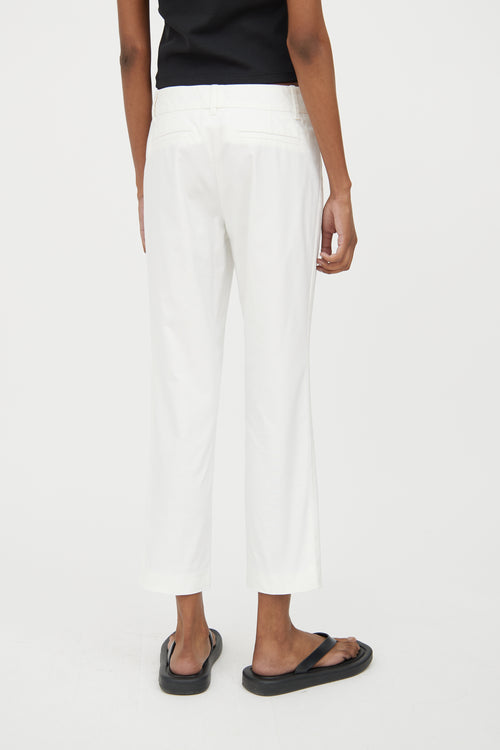 Gucci White Cropped Pant