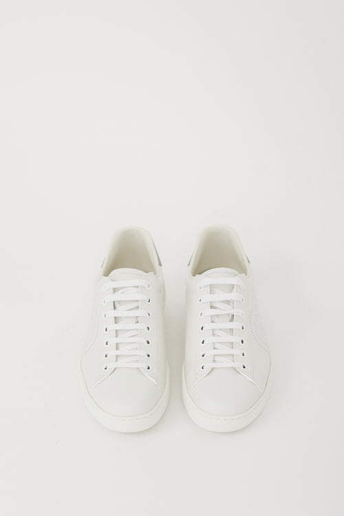 Gucci White Leather GG Logo Ace Sneaker