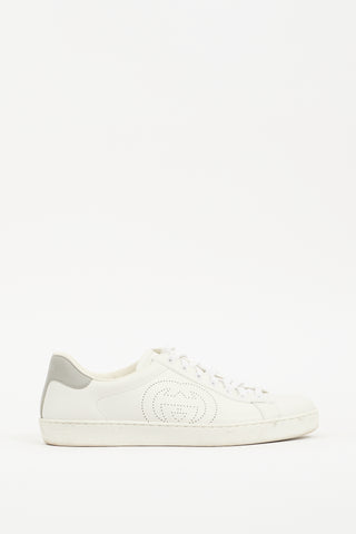 Gucci White Leather GG Ace Sneaker