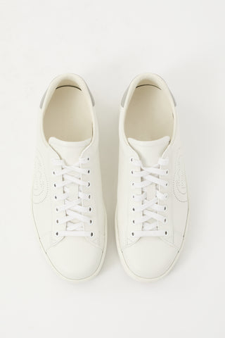 Gucci White Leather GG Ace Sneaker