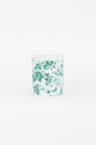 Gucci White 
Green Porcelain Herbosum Candle Holder