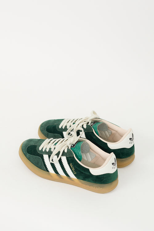 Gucci X Adidas Green Velvet 
Suede Gazelle Sneaker