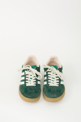 Gucci X Adidas Green Velvet 
Suede Gazelle Sneaker