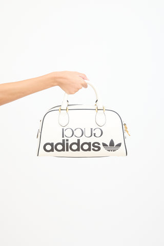 Gucci X Adidas White 
Multicolour Leather Mini Duffle Bag