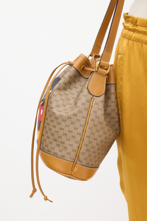 Gucci X Disney Brown 
Multicolour Mickey Mouse Monogram Bag