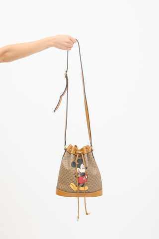 Gucci X Disney Brown 
Multicolour Mickey Mouse Monogram Bag