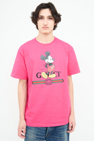 Gucci X Disney Fuschia Graphic T-Shirt