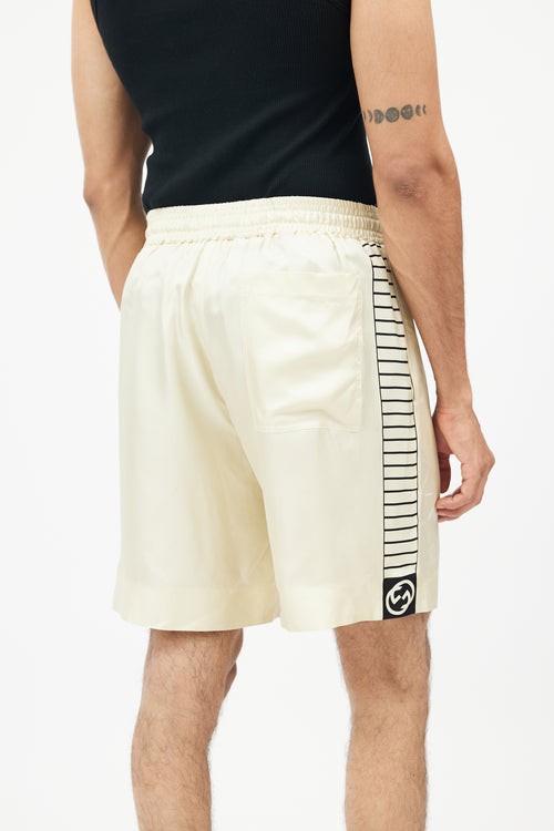 Gucci X New York Yankees Yellow 
Black Silk Short