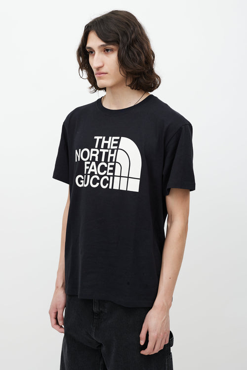 Gucci X The North Face Black 
White Logo T-Shirt