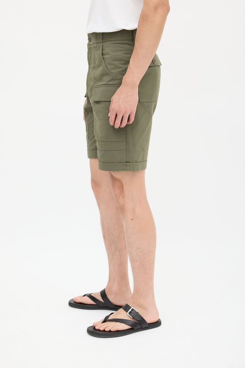 Gucci X The North Face Green Ripstop Cargo Shorts