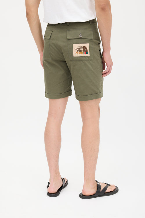 Gucci X The North Face Green Ripstop Cargo Shorts