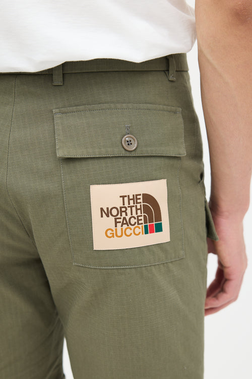 Gucci X The North Face Green Ripstop Cargo Shorts