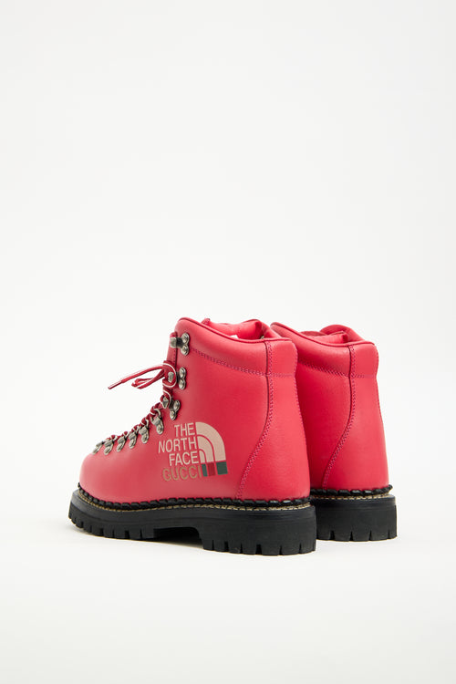 Gucci X The North Face Red Leather Boot