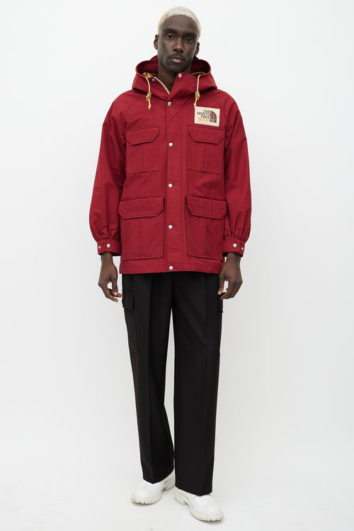 Gucci X The North Face Red Hooded Jacket