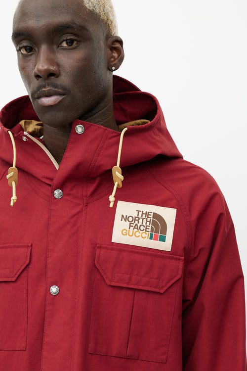 Gucci X The North Face Red Hooded Jacket