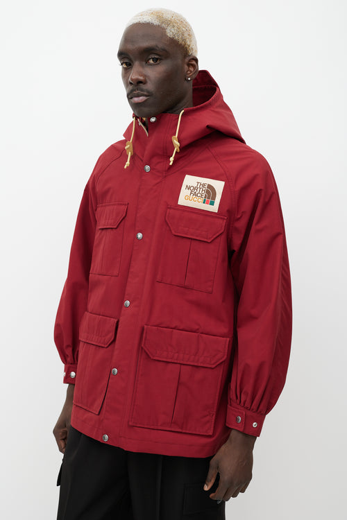 Gucci X The North Face Red Hooded Jacket